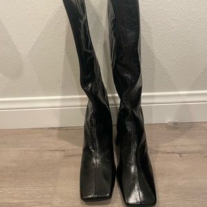 Knee high black boots